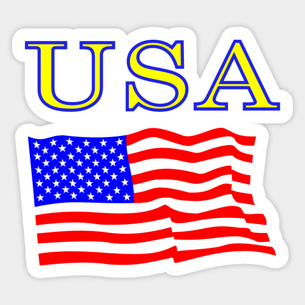 USA Flag Sticker by denip